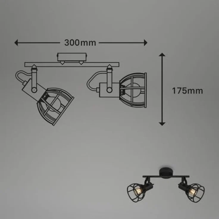 Briloner Leuchten LED Deckenspot KORBO BLACK – Bild 5