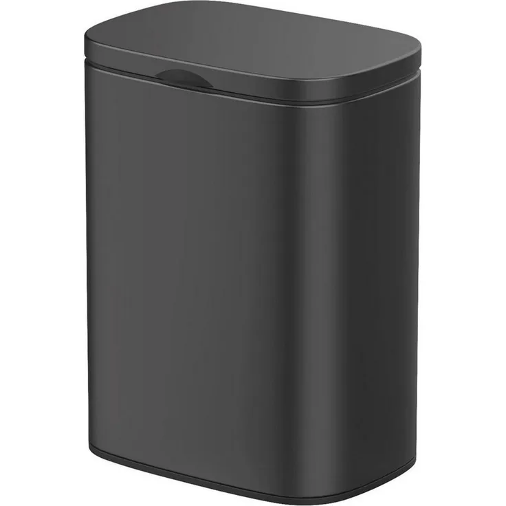 Wenko 'Sare' Wand-Kosmetikeimer mit Deckel und Easy-Close Absenkautomatik, 5 Liter, Schwarz