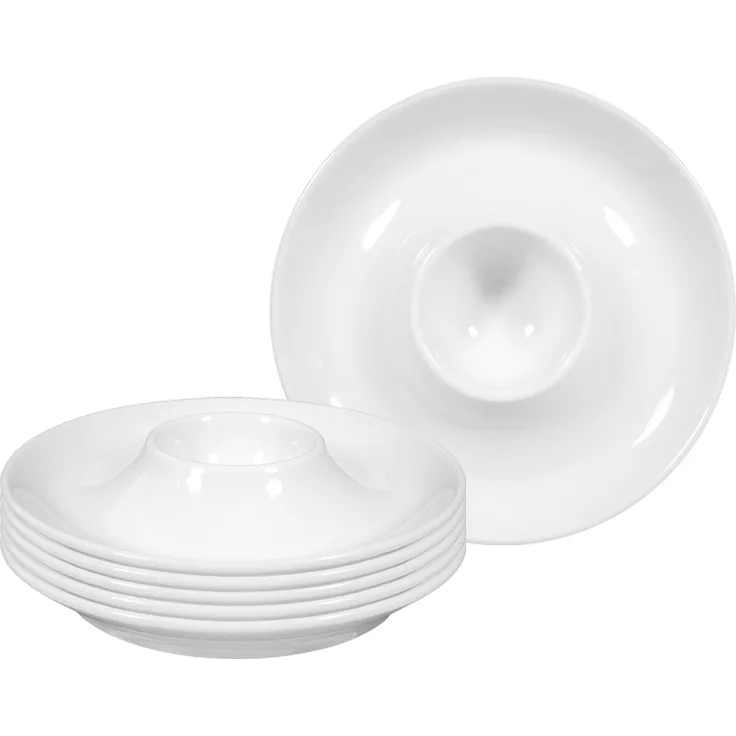 Seltmann Weiden Rondo/Liane Weiß Eierbecher mit Ablage 6er Set