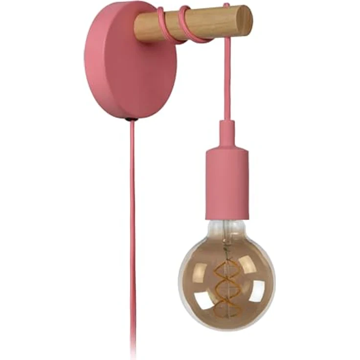 LUCIDE POLA - Wandleuchte Kinderzimmer - Ø 12 cm - 1xE27 - Rosa – Bild 3
