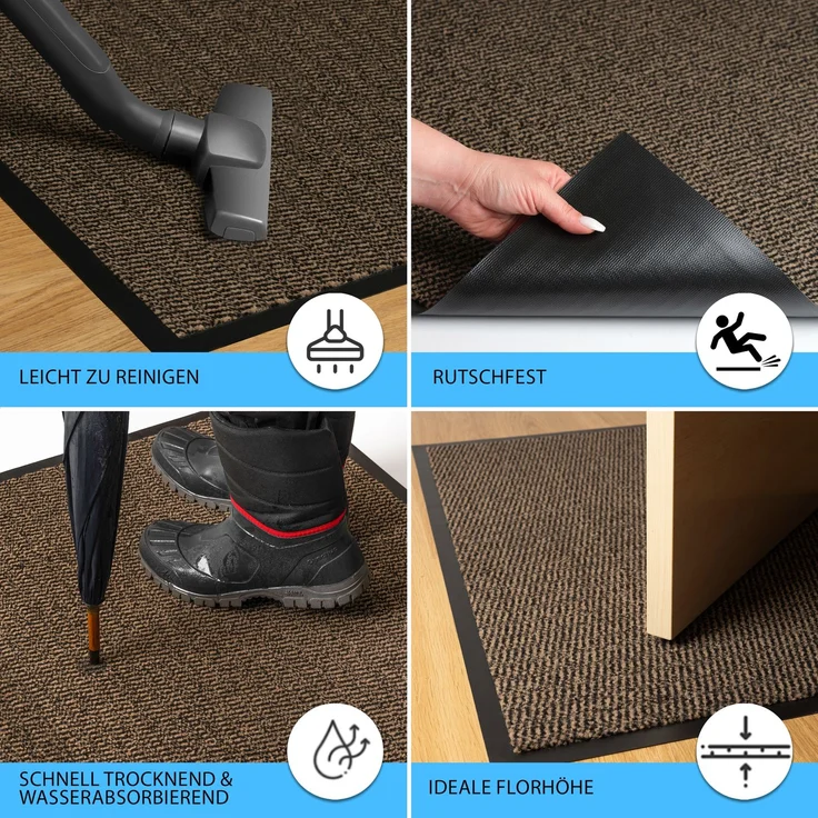 Furni24 Fußmatte - Braun-Schwarz, 60 x 90 cm – Bild 8