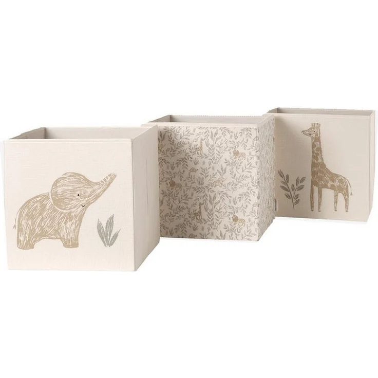 vertbaudet Aufbewahrungsbox 3er-Set Kinderzimmer Aufbewahrungsboxen BABYLON, 3er-Set – Bild 1
