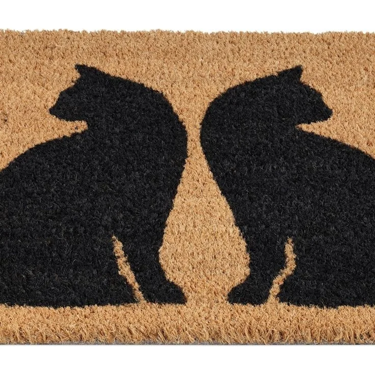 Relaxdays Kokos Fußmatte mit Katzenmotiv – Bild 6