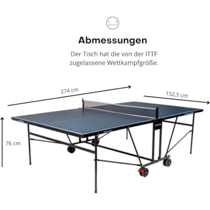 Tischtennisplatte Pegasi 500 Indoor Blau – Bild 2