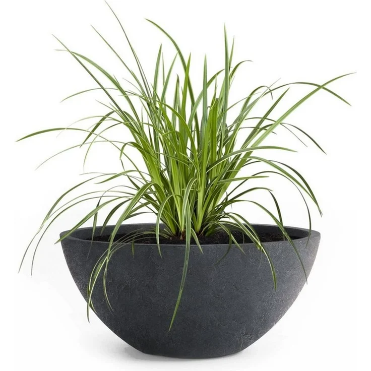 Pflanzwerk® Pflanzschale Pflanzkübel BOWL Frostbeständige Premium Blumenschale mit Lotus-Effekt, Fiberglas - Handgefertigt - Rund - Frostbeständig – Bild 1