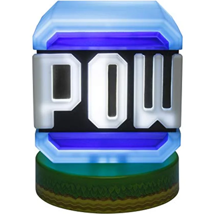 Paladone Icon Licht: Super Mario - Pow Block, 3D Nachtlicht, umweltfreundlich, erfordert 2 AAA-Batterien – Bild 1