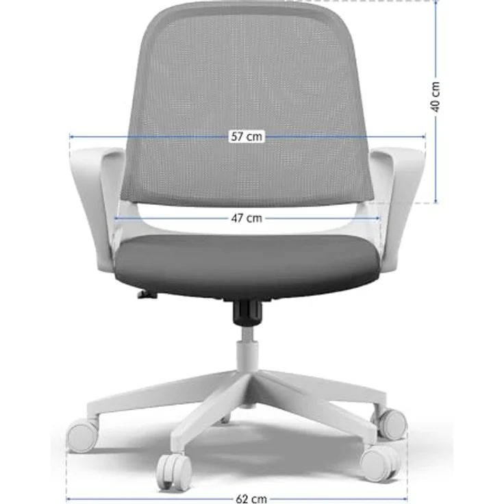 SENSE7 Bürostuhl Sopty mit Wippfunktion, Bürosessel mit verstellbaren Armlehnen, ergonomischer Computerstuhl mit atmungsaktivem Netz, Schreibtischstuhl bis 130 kg, höhenverstellbarer Office Chair – Bild 15