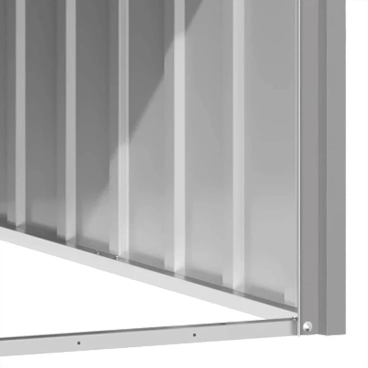 vidaXL Hundehütte Grau 116,5x103x81,5 cm Verzinkter Stahl 171542 – Bild 8