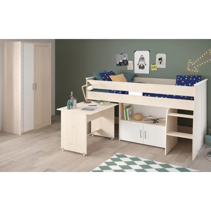 Parisot Kinderzimmer Charly in Akazie und weiß Jugendzimmer Set 2-tlg. – Bild 1