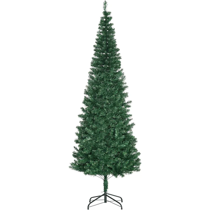 HOMCOM Weihnachtsbaum, Kunststoff, Metall, Grün, Ø81 x 210H cm – Bild 1