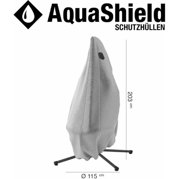 Siena Garden 'AquaShield' Hängesessel-Schutzhülle, Polyester hellgrau, 203 x 115 x 115 cm – Bild 2