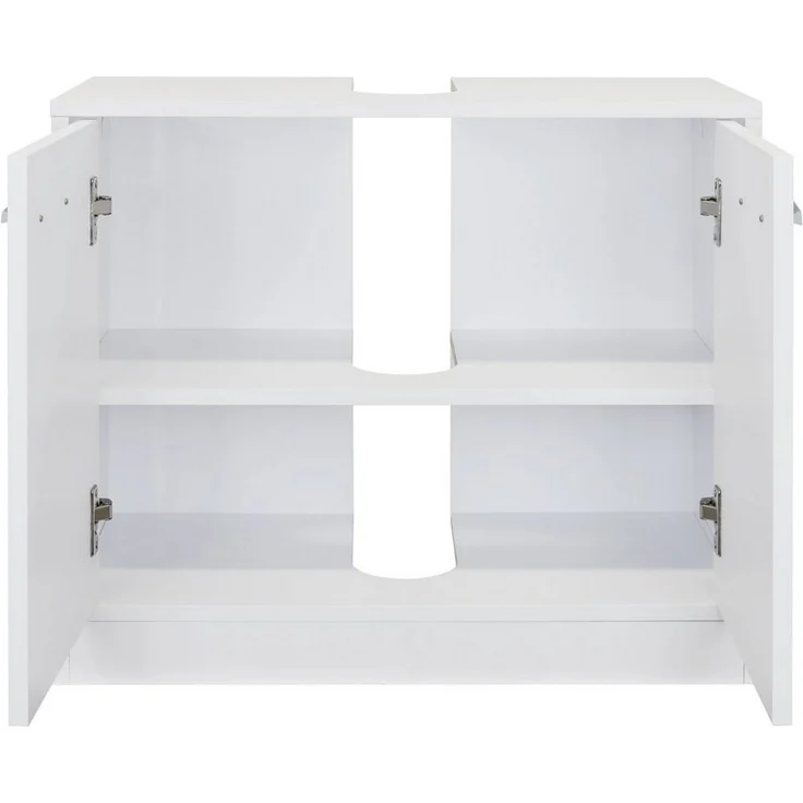 Stabilo Sanitär Waschbeckenunterschrank Waschtischunterschrank "Elsa", weiß, glänzend, 2-türig 60x33x58cm glänzend, 2-türig – Bild 3