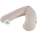 Theraline Stillkissen 190cm inkl. Bezug Kieselgrau Mikroperlenfüllung