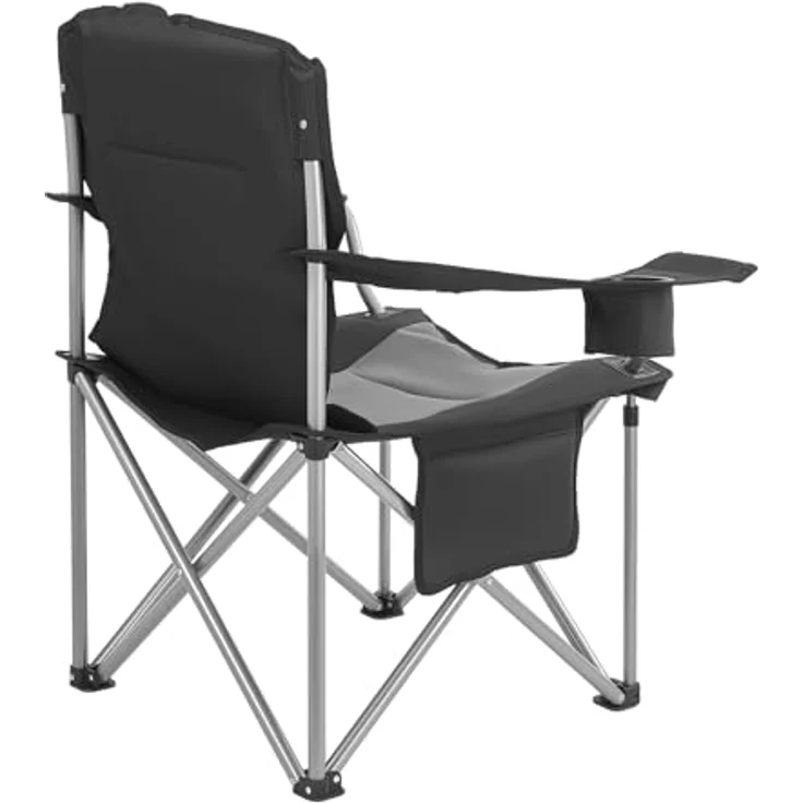 VEVOR 2 x Campingstühle (Übergroß) Faltstühle 204 kg Belastbar, Anglerstühle mit Gepolsterter Rückenlehne & Armlehnen, Klappstühel mit Getränkehalter & Seitentasche, für Outdoor-Aktivitäten Angeln – Bild 10