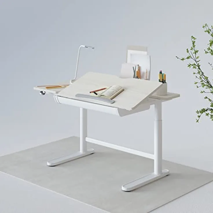 FlexiSpot SD2 Kinderschreibtisch elektrisch höhenverstellbar, neigbar, mit Stauraum & Taschenhaken – ergonomisch & praktisch