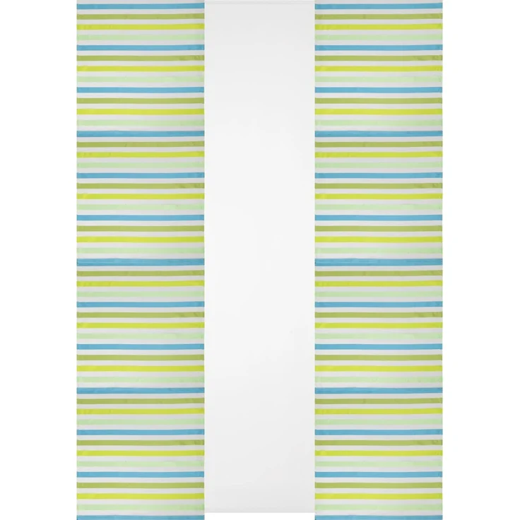Bestlivings Flächenvorhang Elena 3er Pack "gestreift" 60 x 260 cm (B x H) in Petrol Grün, Schiebevorhang mit Streifen – Bild 3