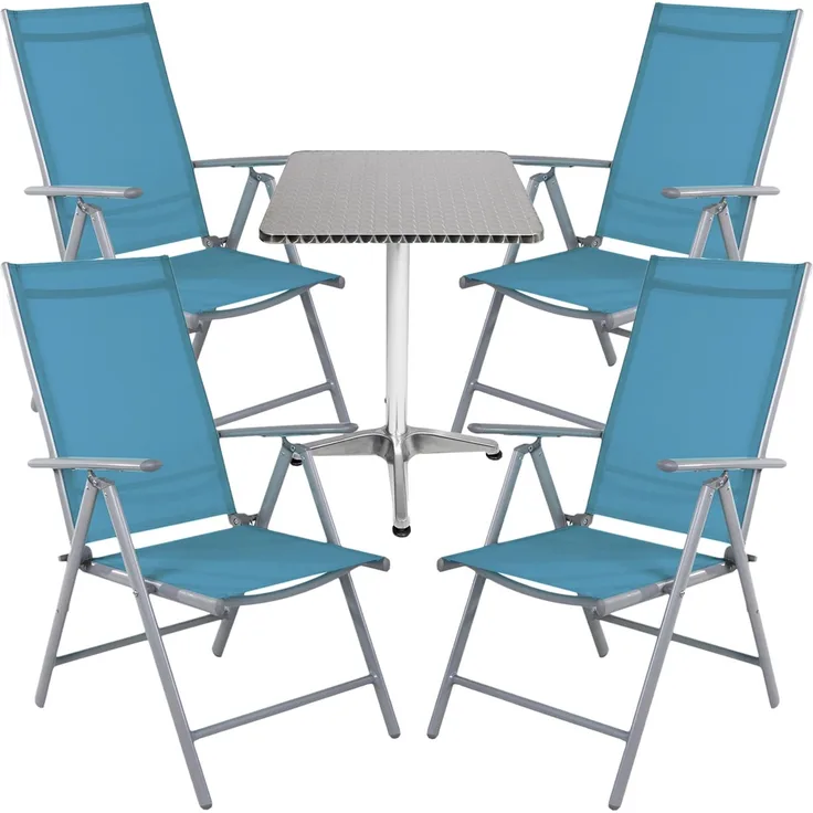 Bistrogarnitur 5-teilig Aluminium - Textilen / Patrol
