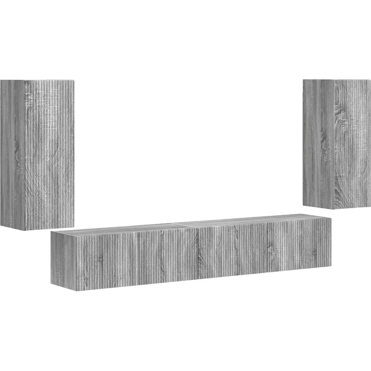 vidaXL TV-Schrankset 4 pcs Graues Sonoma Holzwerkstoff 3409165 – Bild 2