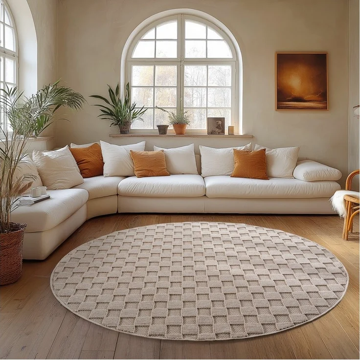 Carpettex Designteppich Einfarbig Boucle Loop, Rechteckig, Höhe: 7 mm, Teppich Wohnzimmer, Schlafzimmer, Gästezimmer – Bild 5