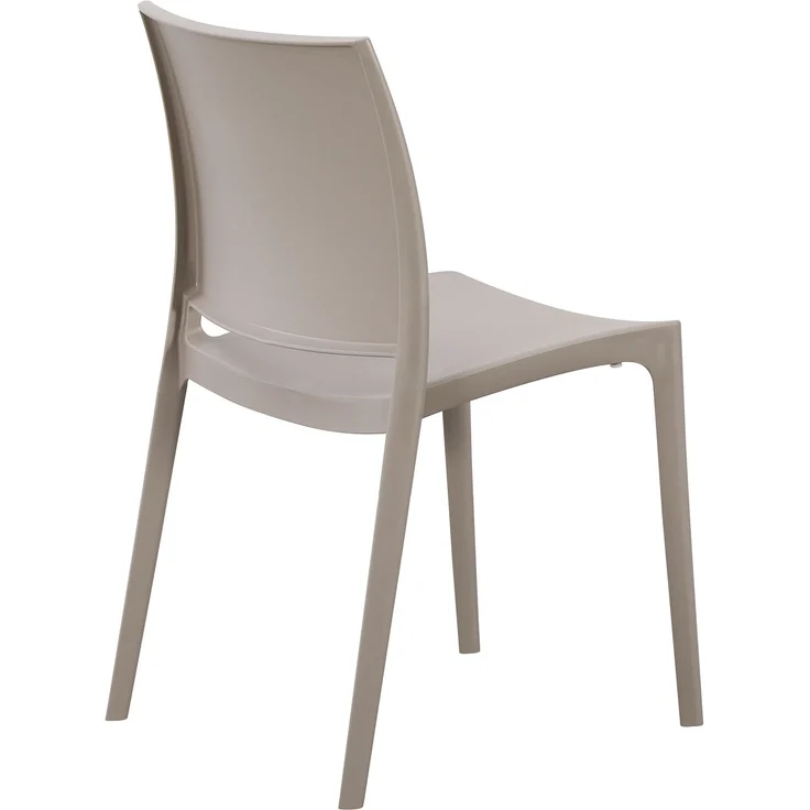 CLP 2er Set Gartenstühl Meton mit Lehne stapelbar wetterfest UV-beständig bis 150 kg,taupe – Bild 6