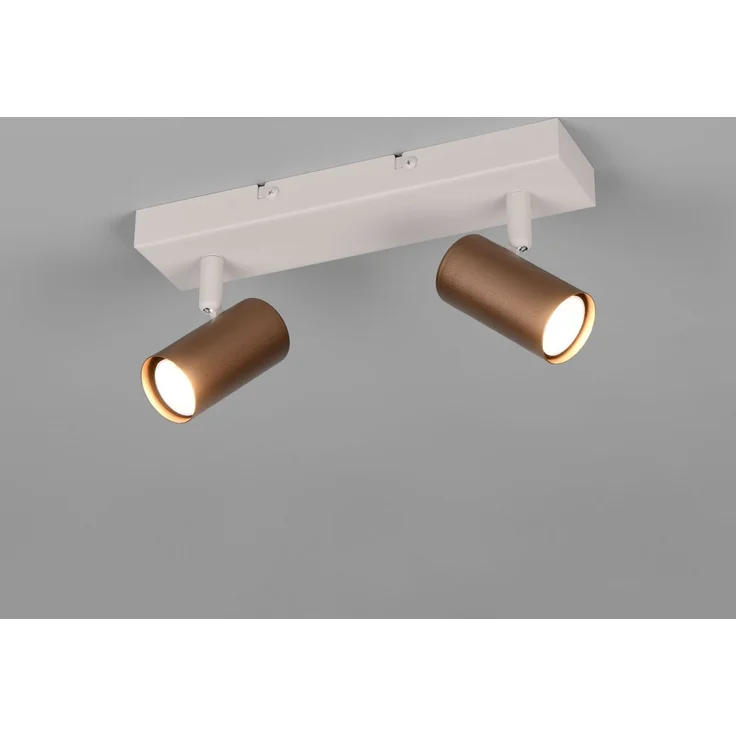 Deckenstrahler TARYN Coffee / Grau 2-flammig, Breite 26cm – Bild 1