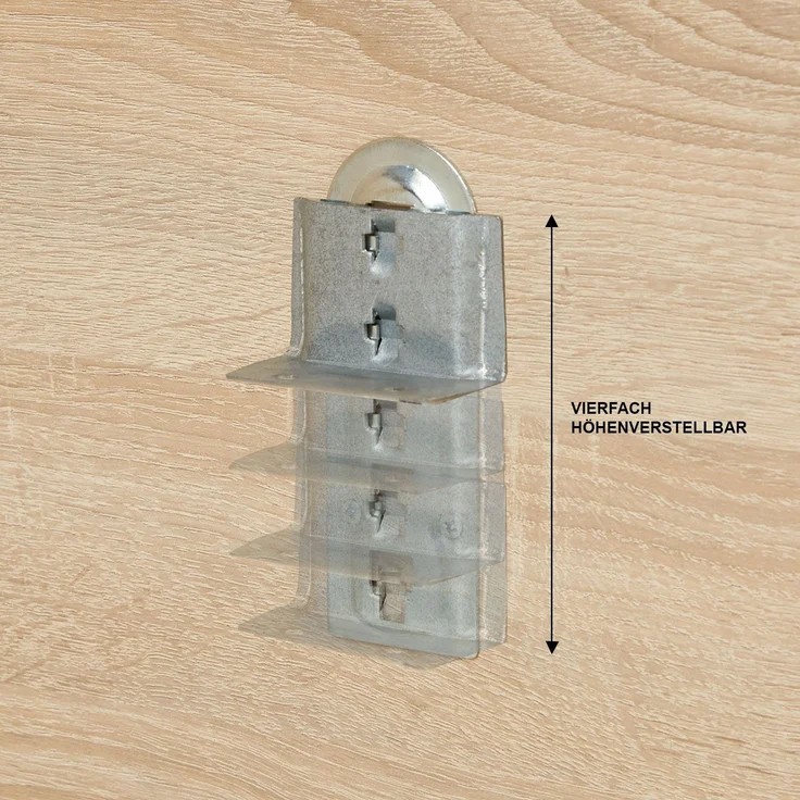Komfortbett 100x200 Seniorenbett Höhenverstellbar Holzbett Eiche Einzelbett Hohes Bett Bettgestell – Bild 4