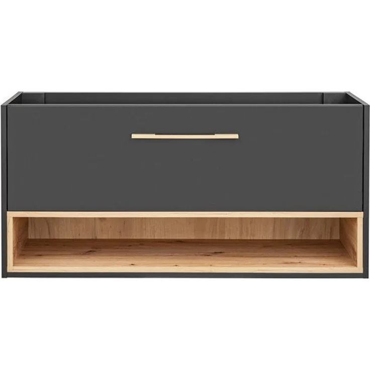 Waschtischunterschrank 120 cm BOLOGNA-56 in anthrazit mit Artisan Eiche Nb, B/H/T: ca. 120/57/46 cm – Bild 4