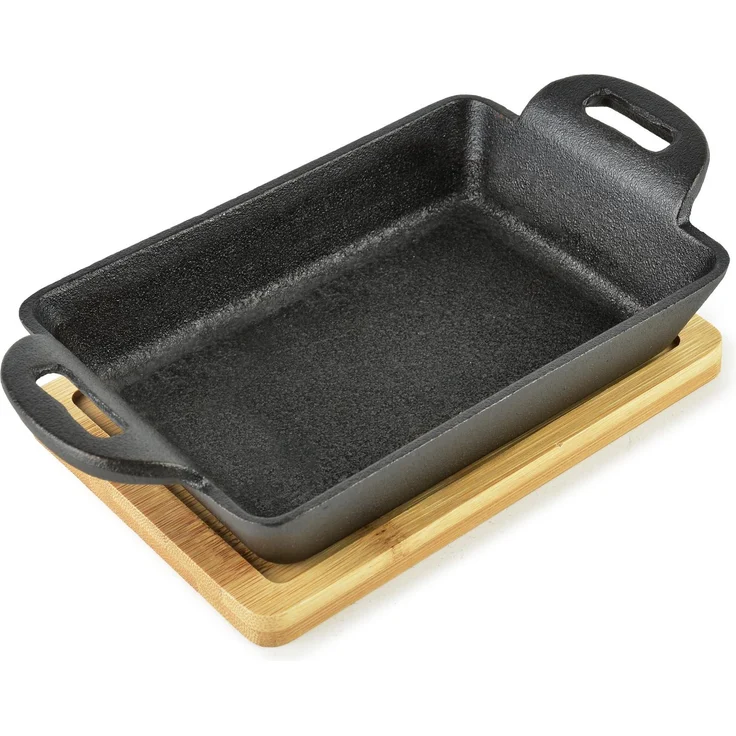 Servierschale Gusseisen Allesken Luxe 19x11x3 mattschwarz 1pc – Bild 1