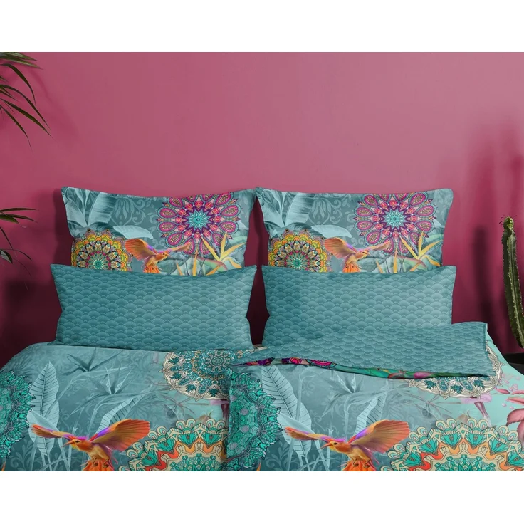 HIP Mako Satin Bettwäsche 2 teilig Bettbezug 135x200 cm Kopfkissenbezug 80x80 cm Lovise 6995. 99. 08 Multi – Bild 3