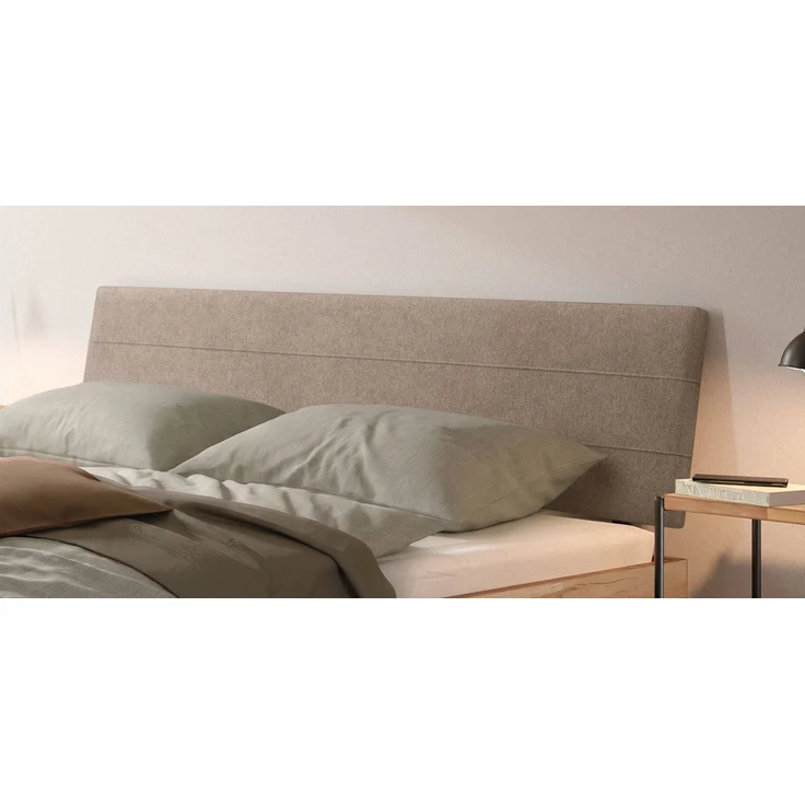 Hasena Massivholzbett Vasto Kernbuche mit Polsterkopfteil, Bezug Pace Sand 160x200 cm, Fußhöhe 20 cm – Trento – Bild 3