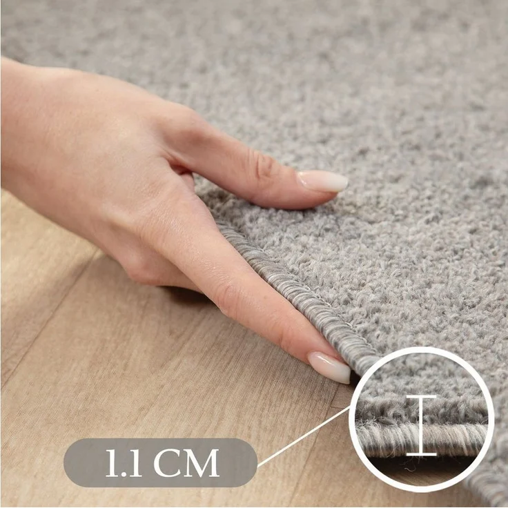 Carpettex Veloursteppich Unicolor - Einfarbig, Rund, Höhe: 11 mm, Einfarbig Kurzflor Teppich Wohnzimmer verschiedene farben und größen – Bild 3