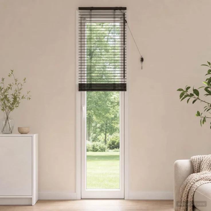vidaXL Venezianische Jalousie Dunkelbraun 55 x 250 cm 35 mm 42015582 – Bild 1