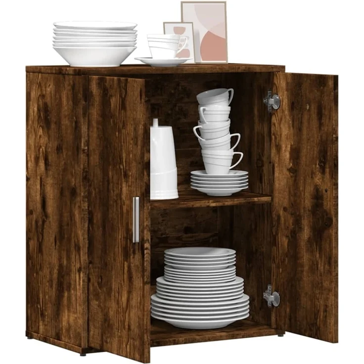 vidaXL Sideboard Räuchereiche 60x31x70 cm Holzwerkstoff 840461 – Bild 9