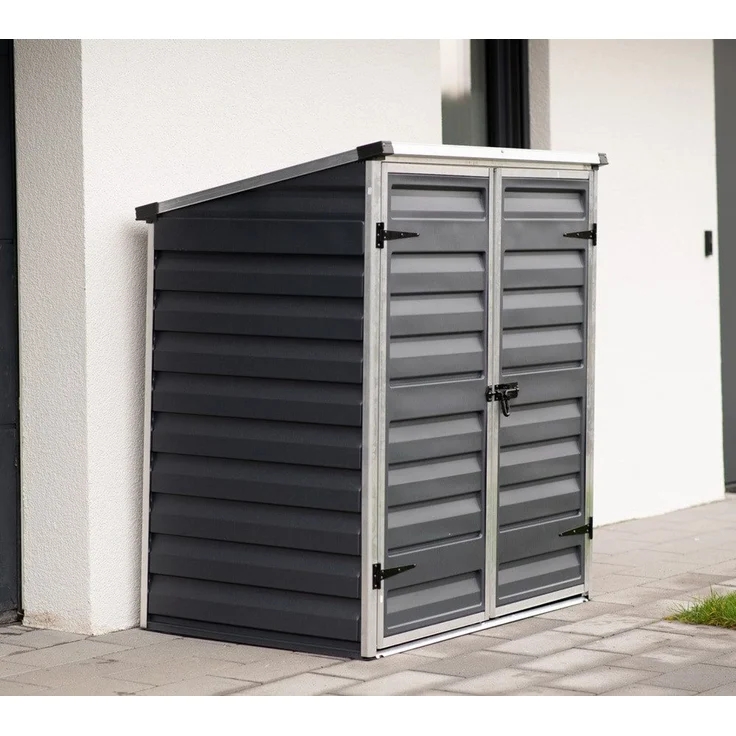 Palram-Canopia 'Voyager' Gerätebox, Aluminium schwarz, 90 x 139 x 147 cm – Bild 3