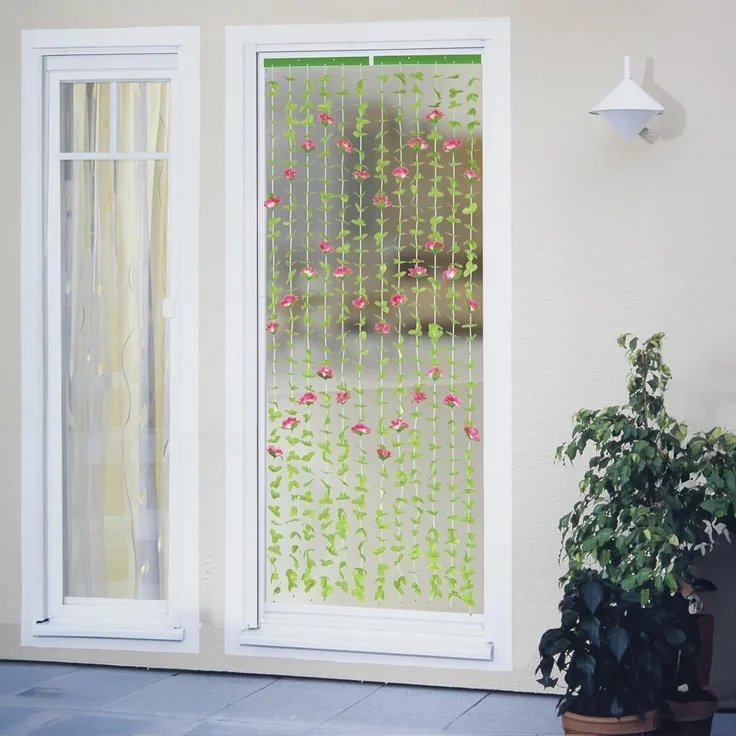 Maximex Türvorhang Rosen, Klettband (1 St), halbtransparent, Blättervorhang für Balkon und Terrasse, Insekten- und Sichtschutz – Bild 5