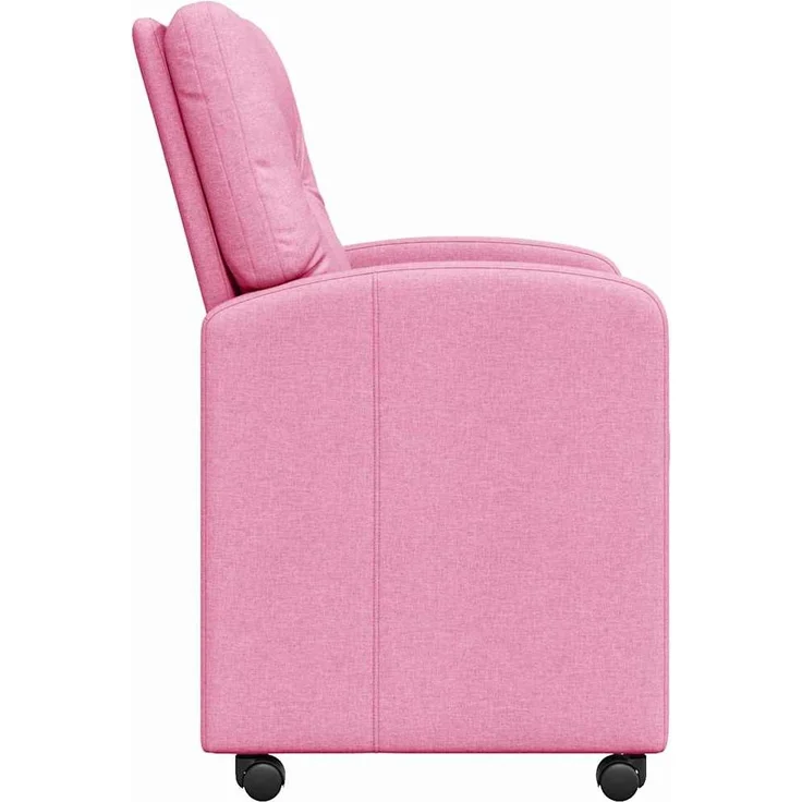 vidaXL Esszimmerstühle mit Rollen 2 pcs Rosa 57 x 67 x 95 cm Stoff 42017856 – Bild 4