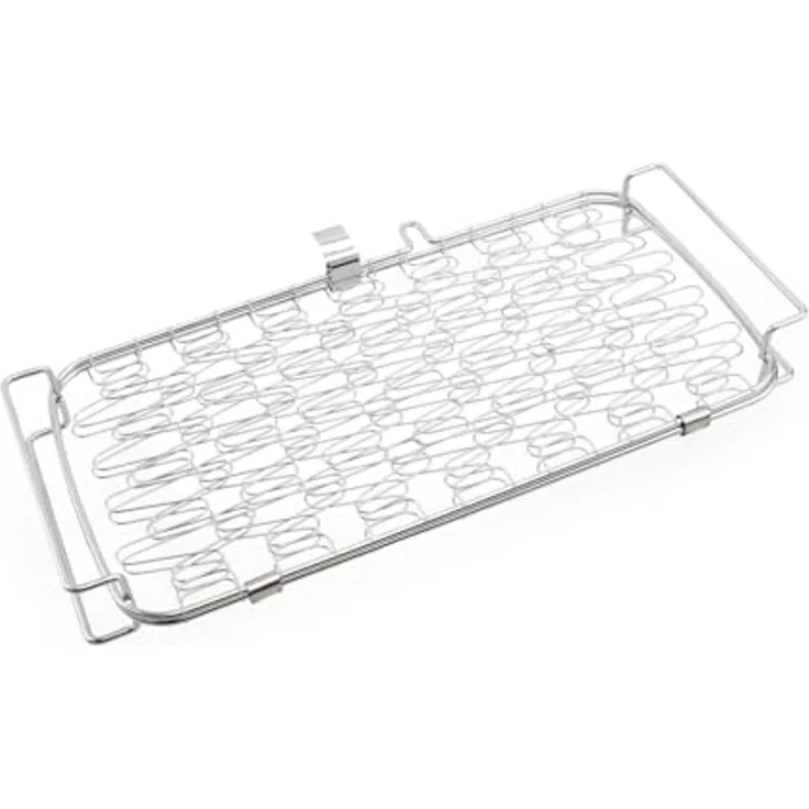 Primaster Grillkorb, Edelstahl Gemüsekorb Fischbräter, 44 x 23 x 5cm