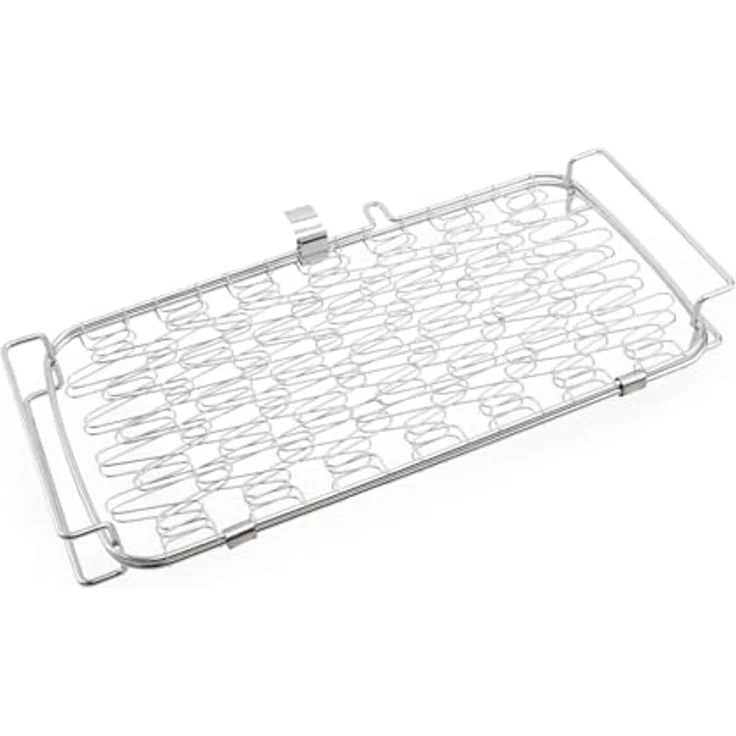 Primaster Grillkorb, Edelstahl Gemüsekorb Fischbräter, 44 x 23 x 5cm – Bild 1