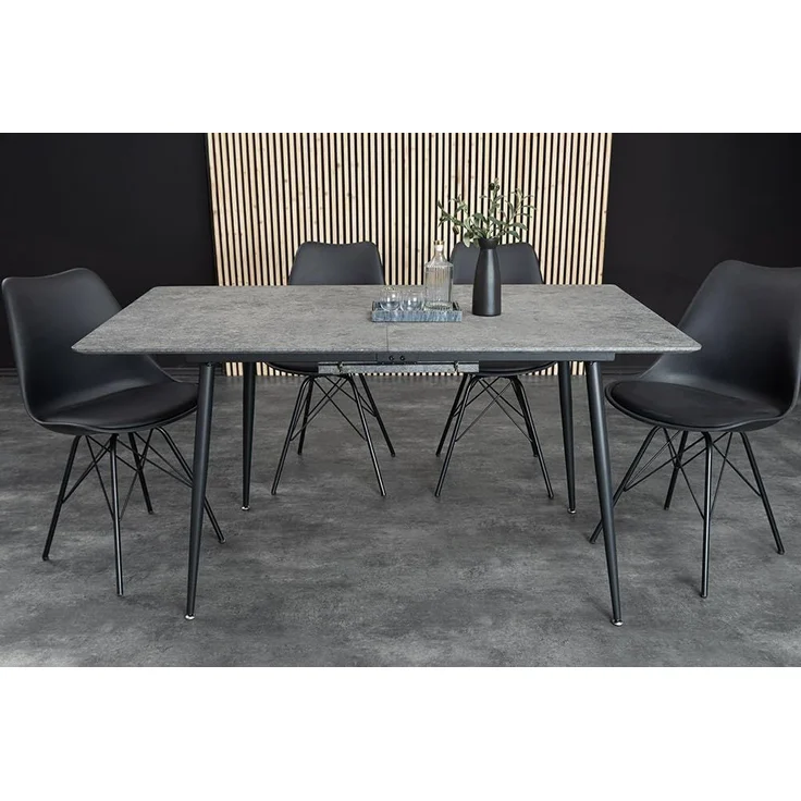 riess-ambiente Esstisch APARTMENT 120-160cm natur-Wildeiche, Metallgestell, ausziehbar, eckig (Einzelartikel, 1-St), verlängerbarer Küchentisch für 6 Personen - ideal für den Essbereich – Bild 7