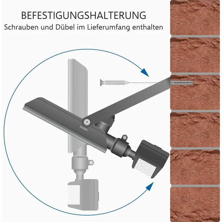 LED Flutlichtstrahler mit Bewegungsmelder Schwarz, 10 Watt, IP54 – Bild 9