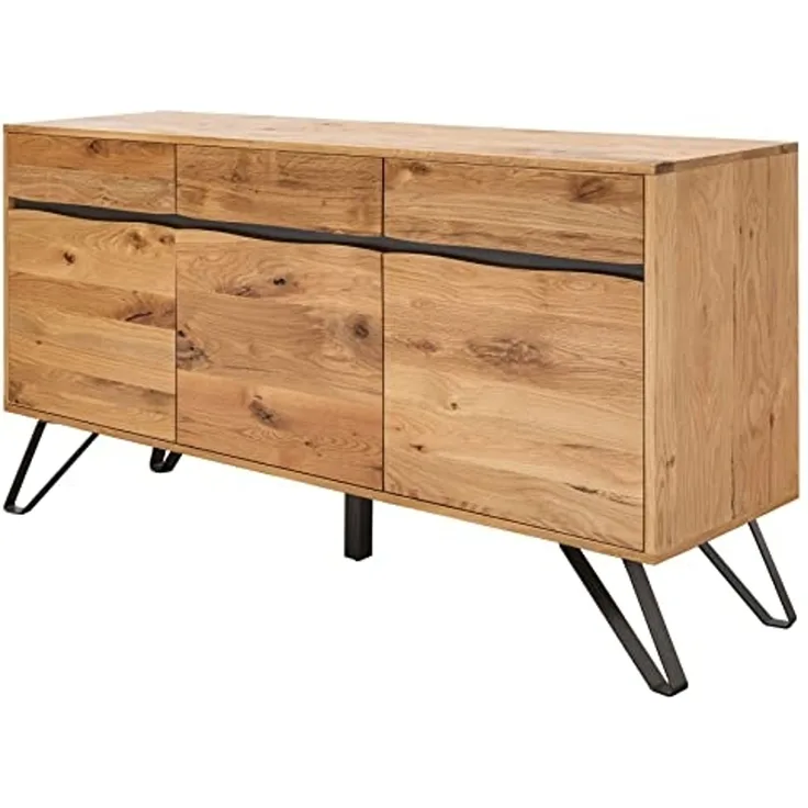 riess-ambiente Sideboard LIVING EDGE 160cm natur, Sideboard · Baumkante · Wildeiche · Kommode · Wohnzimmer