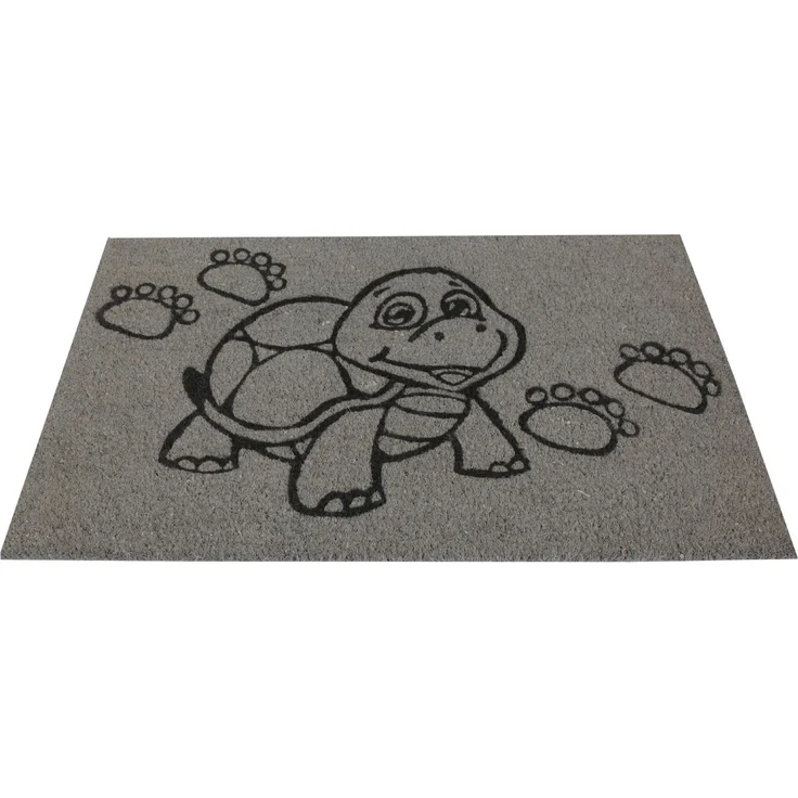 Bestlivings Fußmatte Kokos Schuhabtreter 50x75 cm in grau ( Schildkröte ), weitere Motive erhältlich – Bild 1