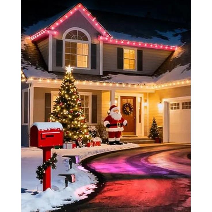 Linkind Bunte Solar Gartenleuchte für außen, RGB & Weiß 10 Modi Solarstrahler mit Ladeindikator, Ultra-lange Leuchtdauer, IP67 Winterfest Baumstrahler für Party, Halloween, Weihnachten, 3 Stück – Bild 12