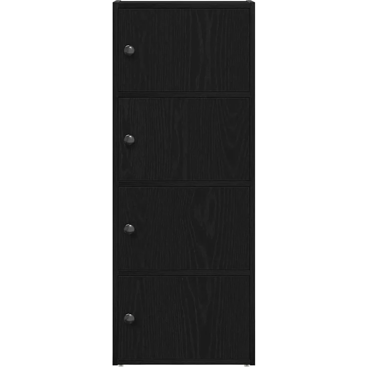 vidaXL Bücherregal Schwarz Eichen-Optik 40x24x102 cm Holzwerkstoff 860374 – Bild 4