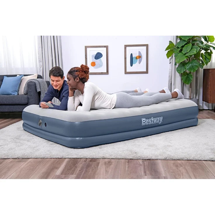 TriTech® Doppelluftbett mit mobiler, akkubetriebener Elektropumpe 203 x 152 x 36 cm – Bild 2