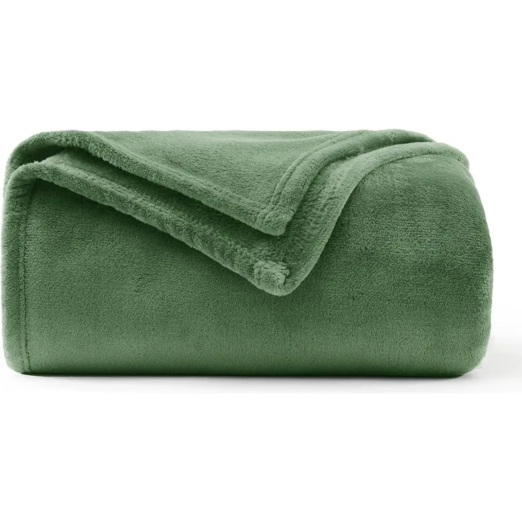 WAVVE Kuscheldecke Flauschig Decke Fleecedecke - Sofadecke 150x200 cm Wohndecke Couchdecke, Grüne Decke Weich Sofaüberwurf XL