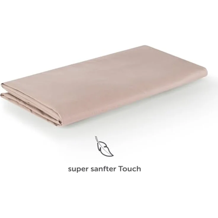 Blumtal Premium Spannbettlaken, Taupe, 275x160 cm, 100% Polyester, Oeko-Tex zertifiziert, pflegeleicht und formstabil – Bild 2