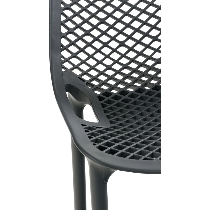 DELUKE® Barhocker modern Dunkelgrau LORL - Kunststoff, 105x45x53cm Barhocker mit Lehne Tresenhocker Barstuhl Küchenhocker Thekenhocker hoher Stuhl – Bild 5