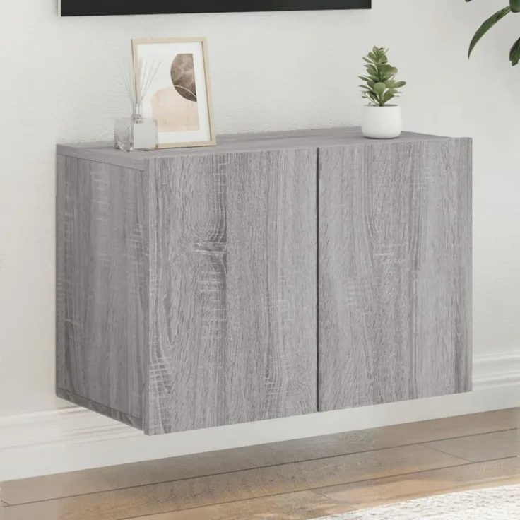 TV-Wandschrank, TV-Hängeboard Fernsehschrank Grau Sonoma 60x30x41 cm