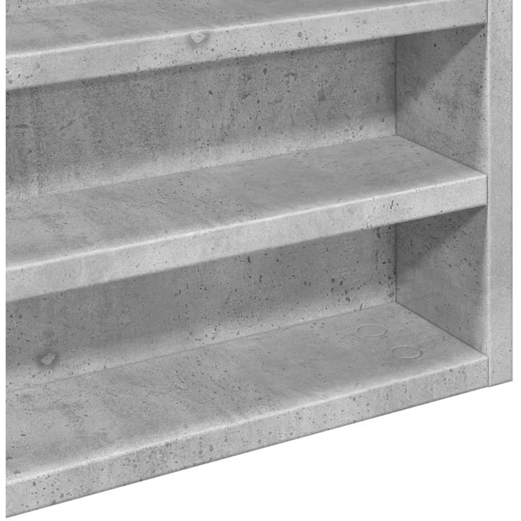 vidaXL Vitrinenschrank Betongrau 100x8,5x75 cm Holzwerkstoff 847936 – Bild 7